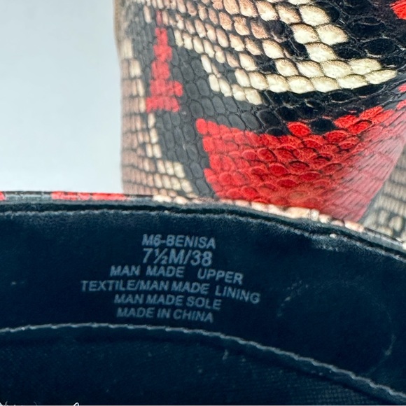 Mix No. 6 Phaux Leather Snakeskin Print Heeled Ankle Boots - Picture 9 of 9